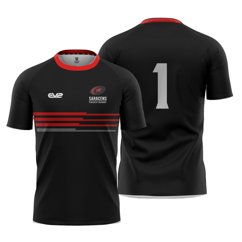 Saracens Touch – Black Training tee
