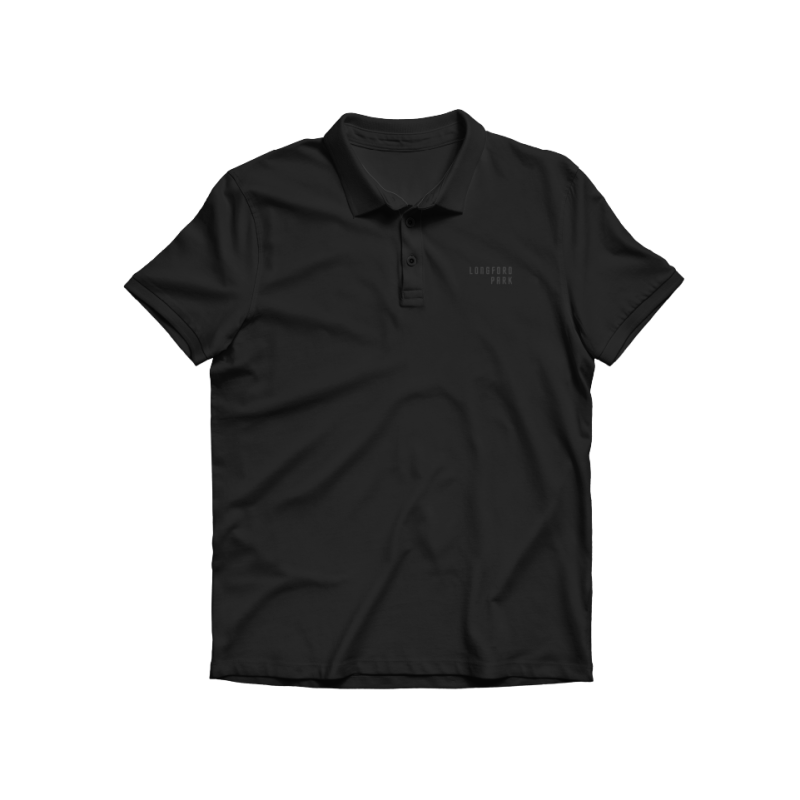 Blackout Graphic Polo – Text