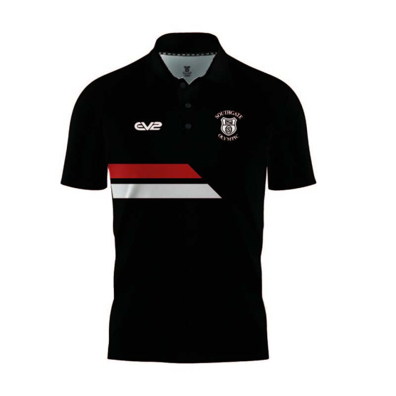 Southgate Olympic Red, Black & White Polo